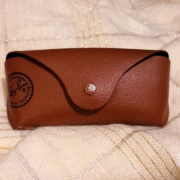 Ray-Ban Accessories - Ray-Ban Brown Leather Glasses Case